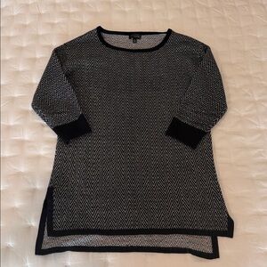 The Limited Black and White Chevron Sweater